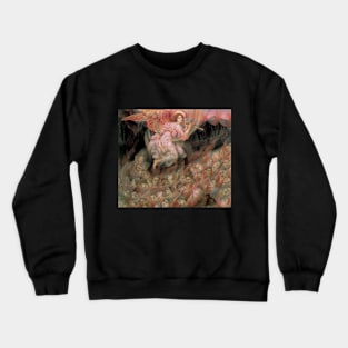 An Angel Piping to the Souls in Hell by Evelyn De Morgan Crewneck Sweatshirt